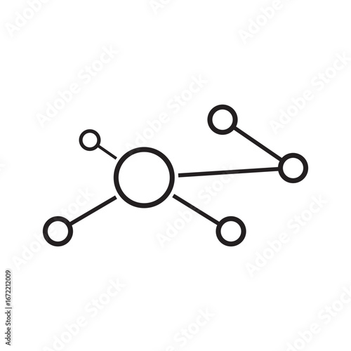 Technology icon. Vector linear icon isolated in black and white