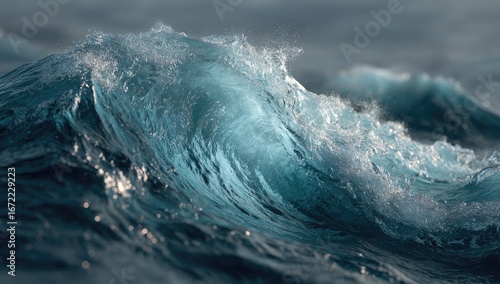 Fototapeta Naklejka Na Ścianę i Meble -  Powerful ocean wave cresting