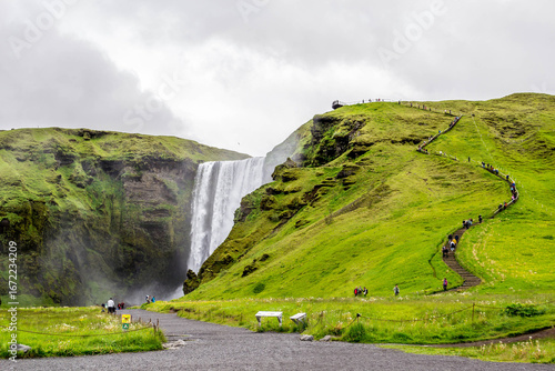 Skógafoss waterfall on the Skógá River in the south of Iceland