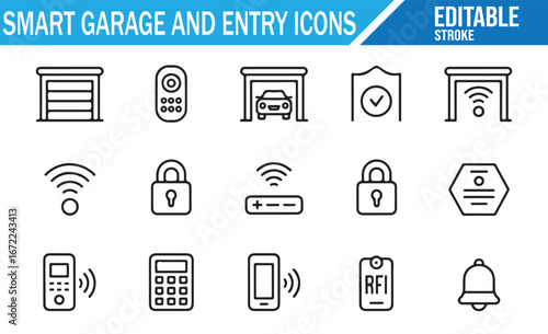 Vector Icons Representing School Safety, Guard Patrol, and Emergency Response