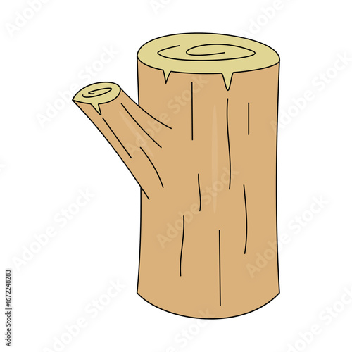 wood logs. logging. nature theme. forest destruction. industry. environmental issues vector illustration
