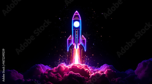 Futuristic Rocket Launch