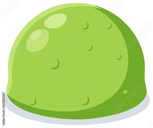 Whole fresh green lime citrus fruit cartoon vector illustration