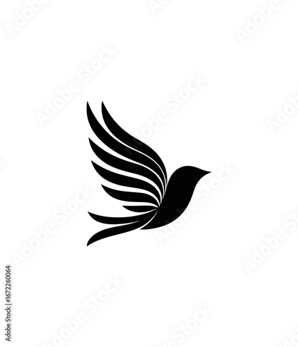 Abstract bird silhouette design
