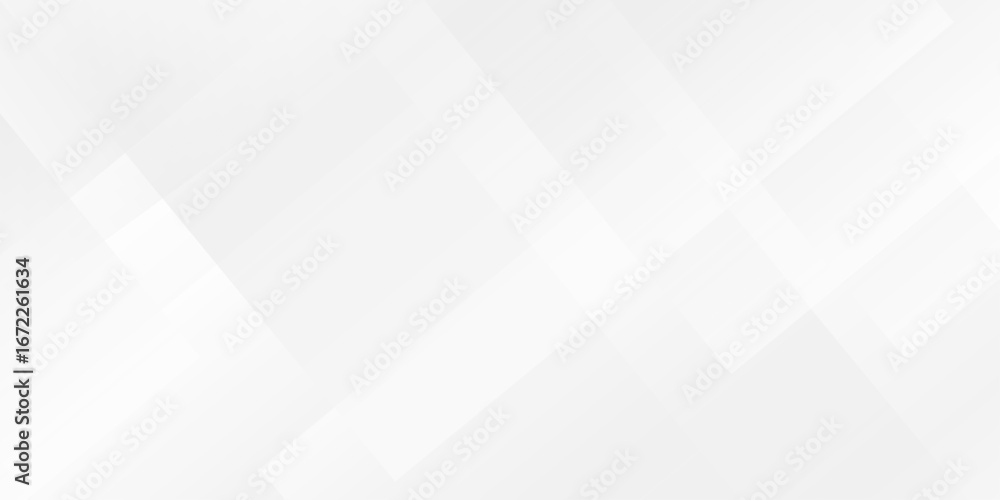 Obraz premium Abstract white and gray overlap triangle geometric technology design. minimal rectangle randomly arranged white lines transparent web square background. overlapping web template presentation design. 