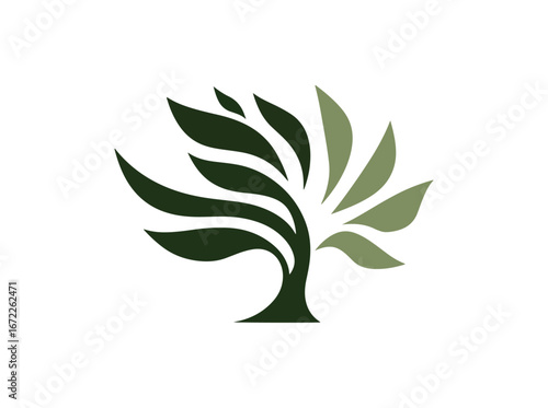Abstract stylized tree graphic design