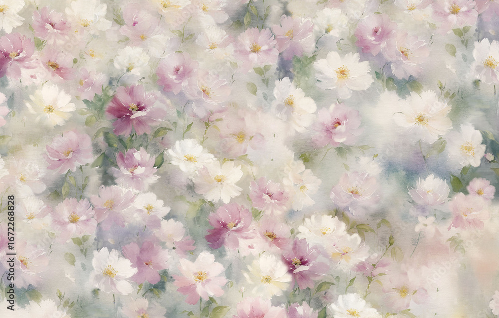 Fototapeta premium Pastel Floral Patterned Decorative Paper Collection