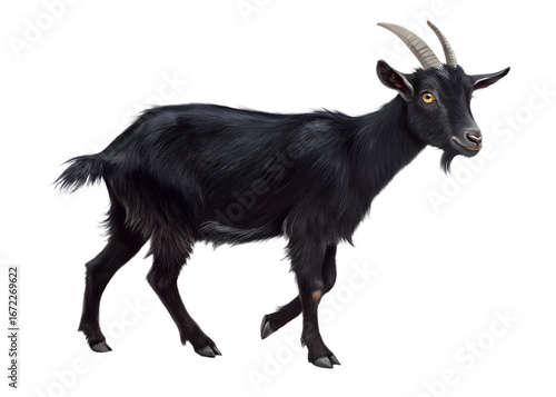 goat  isolated on white background. PNG Transparent file type with high definition quality And vibrant color grading Available.