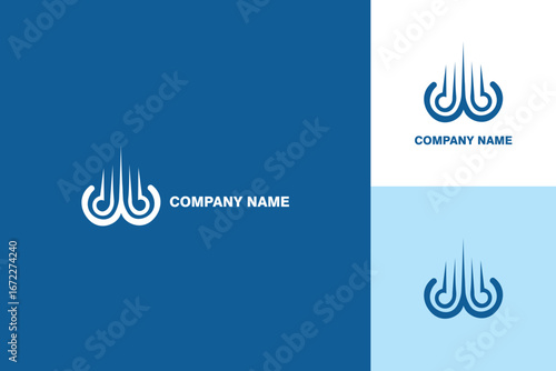 Abstract Upward Lines and Curves Logo for Modern Brand Identity.