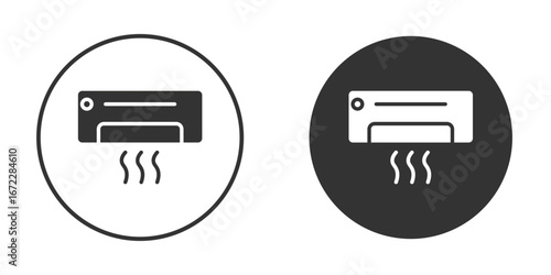 Air conditioner icon pictogram. Vector outline illustration isolated on white background.