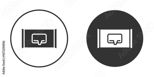 Wipes pack icon pictogram. Vector outline illustration isolated on white background.