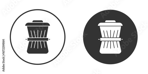 Waste reduction icon pictogram. Vector outline illustration isolated on white background.