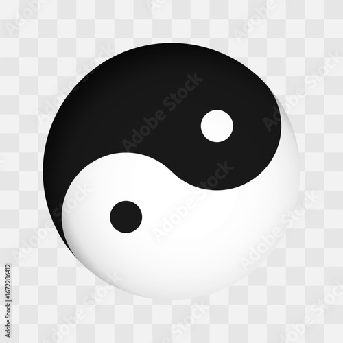 The yin and yang symbol displays two swirling forces, one dark and one light, encompassing balance and harmony in a dynamic interplay. This powerful concept illustrates duality in unity.