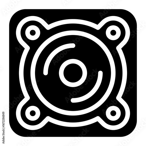 subwoofer icon vector