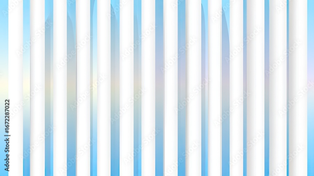 Obraz premium Light blue and white vertical striped pattern.