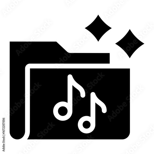 music folder icon vector