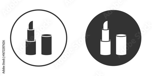 Lipstick icon pictogram. Vector outline illustration isolated on white background.