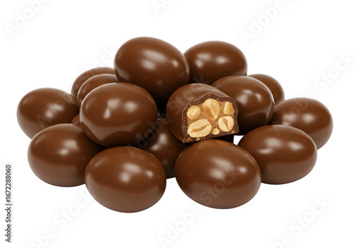 Wallpaper Mural Pile of Peanut Candies isolated on white or transparent background. PNG Torontodigital.ca