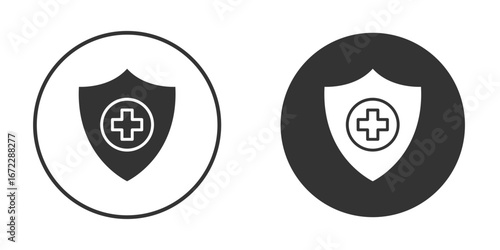 Immune guard icon pictogram. Vector outline illustration isolated on white background.