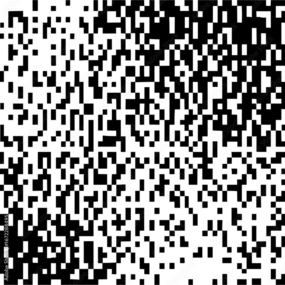 Fototapeta premium Abstract pixel art black and white digital design modern graphic pattern background for creative projects