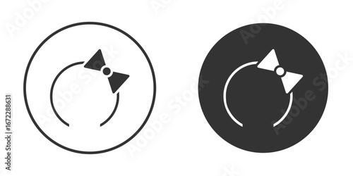 Hair tie icon pictogram. Vector outline illustration isolated on white background.