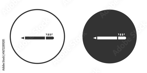 Eyeliner icon pictogram. Vector outline illustration isolated on white background.
