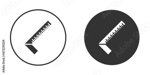 Carpenter ruler icon pictogram. Vector outline illustration isolated on white background.