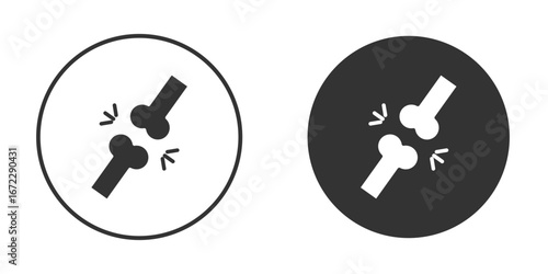 Bones icon pictogram. Vector outline illustration isolated on white background.