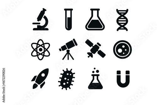 science icons set