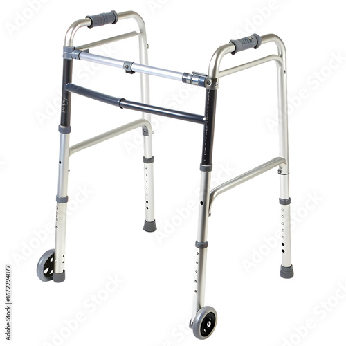 Essential Mobility Aid TwoWheeled Rollator Walker for Seniors  Individuals with Mobility Issues on transparent background