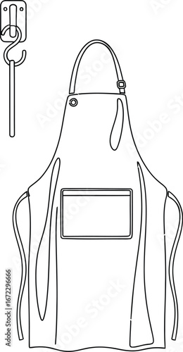 Apron kitchen cooking chef restaurant uniform protection garment butcher hook