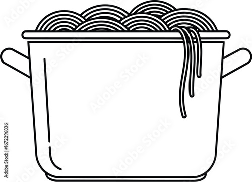 Spaghetti pasta pot cooking food italian noodles dinner lunch cuisine meal