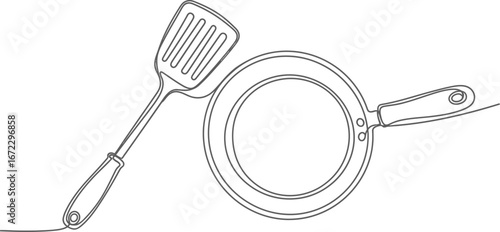Frying pan spatula kitchenware cooking utensil cookware food preparation chef