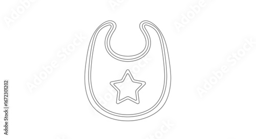 Baby bib star outline feeding newborn infant toddler drool cloth cute clean design art