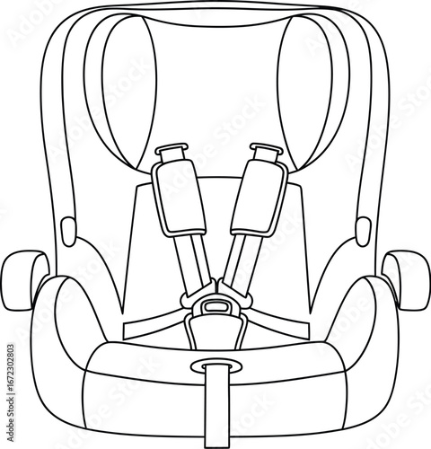 Car seat safety child seatbelt protection travel vehicle automobile secure