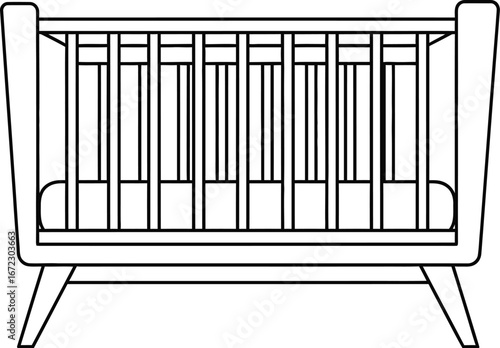 Baby crib nursery furniture infant bed child sleep newborn safety comfort design home