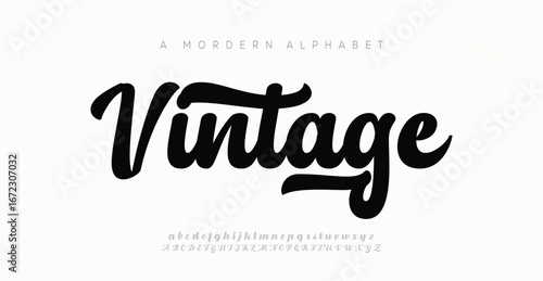 Luxury vintage alphabet letters font. Typography elegant classic lettering serif fonts and number decorative vintage retro concept for logo branding. vector illustration
