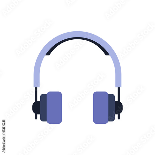 Flat Vector Headset Illustr...