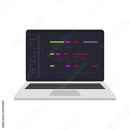 Laptop Coding Illustration ...