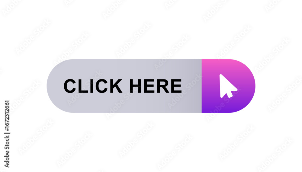 Clickable button with a purple gradient highlight, featuring a mouse pointer symbol in white. Clickable button with a purple gradient highlight, featuring a mouse pointer symbol in white.