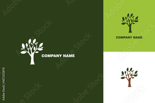Minimalist Tree Logo Design for Nature and Sustainability Brands.