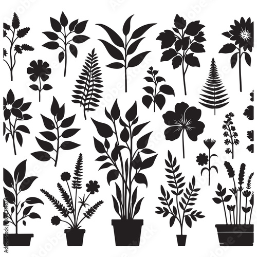 field silhouette Background material, Flowering plant