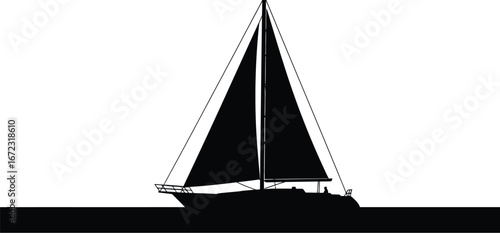 Sailboat sailing yacht boat water sea ocean travel vacation silhouette nautical vessel