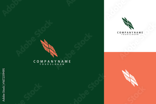 Modern Geometric Logo with Overlapping Shapes for Business Branding.