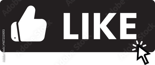 Like Button Icon Click Symbol | Thumbs Up Approval Vector