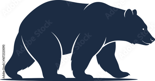 Bear animal wildlife mammal nature grizzly predator forest wild walking silhouette