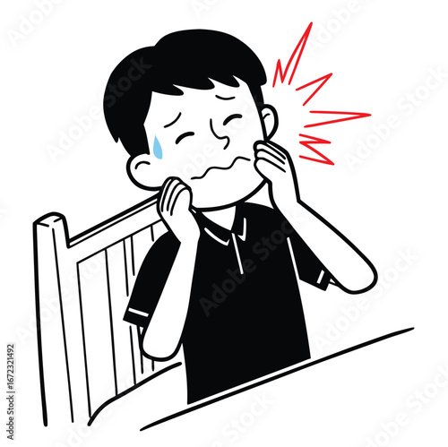 The boy with toothache