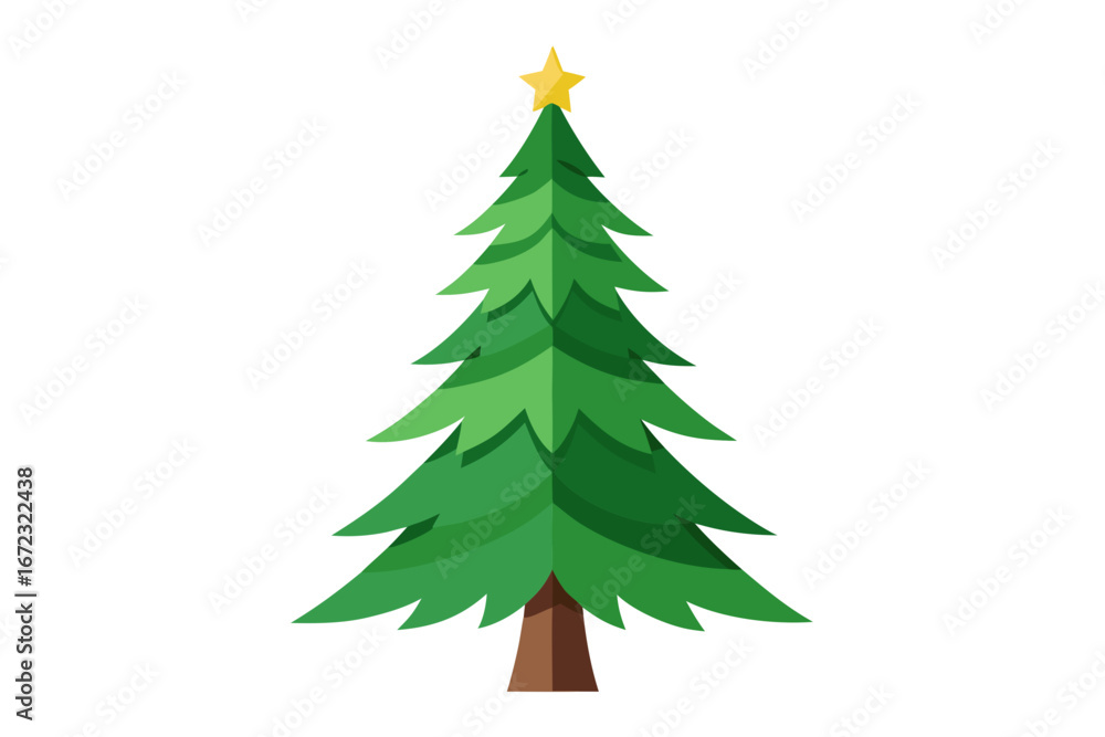 Fototapeta premium christmas tree isolated on white