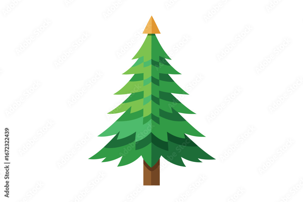 Obraz premium christmas tree isolated on white