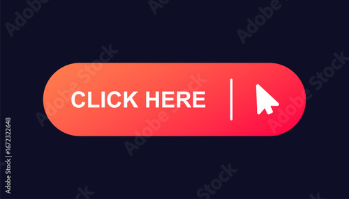 Bright gradient call to action button with click icon to encourage user interaction and engagement.